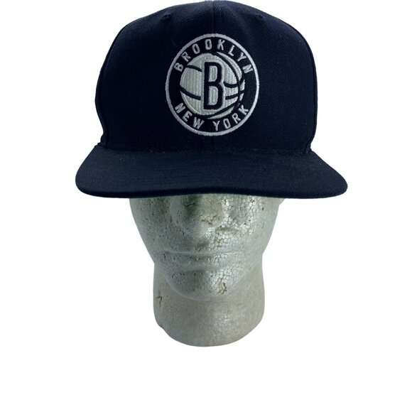 NBA Mitchell & Ness Brooklyn New York Nets Snapback Hat 100% Wool Blue Nostalgia - Picture 1 of 9